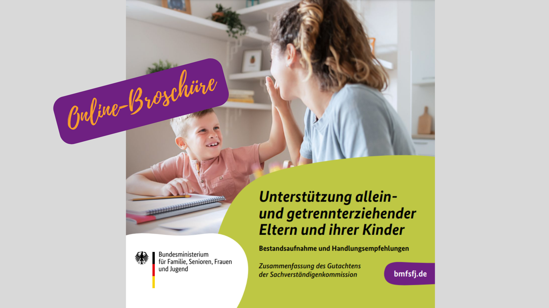 Broschüre Zehnter Familienbericht Alleinerziehende 2025 Web 10. Familiebericht Bund: Untersützung allein- und getrennterziehender Eltern und ihrer Kinder 2025