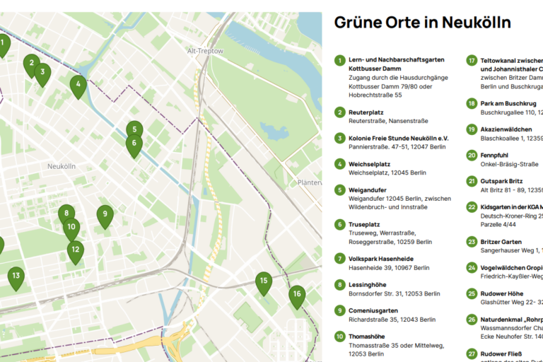 Grüne Orte in Neukölln
