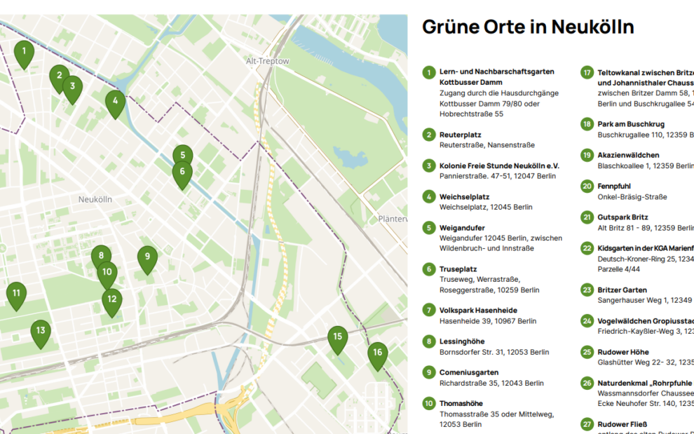 Grüne Orte in Neukölln