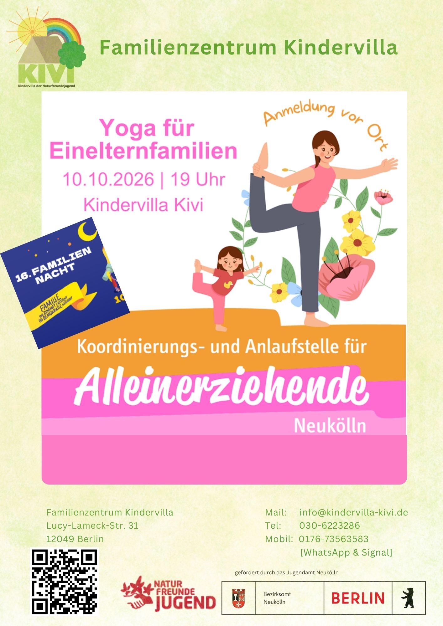 Familiennacht: Yoga für Einelternfamilien